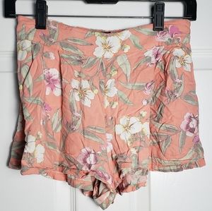 American Eagle Outfitters Women Pink Floral Shorts